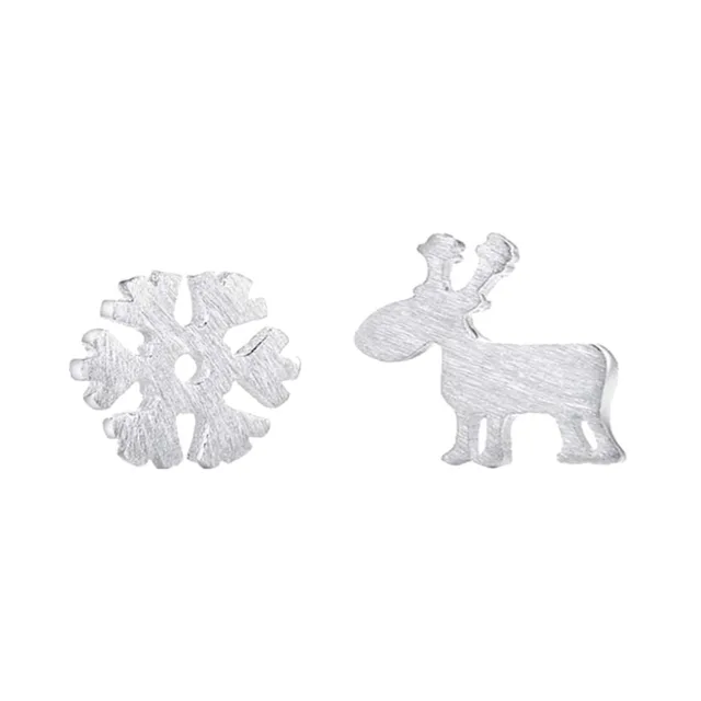 1pair Cute Snow Deer Earrings 2017 Luxury 925 Sterling Silver 1pair Cute Snow Deer Earrings 2017 Luxury 925 Sterling Silver Channel Stud For Women
