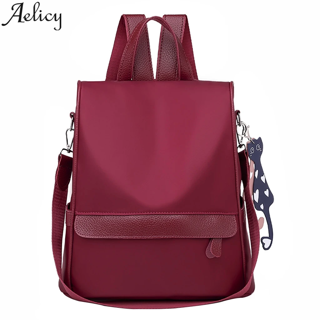 Aelicy, Модный женский рюкзак, Оксфорд, на каждый день, на молнии, для путешествий, для старшеклассников, студентов, сумка для женщин, мужчин, школьные сумки для подростков - Цвет: WE