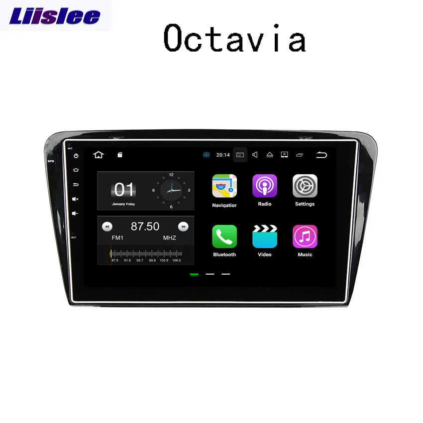 Flash Deal Liislee 2 din For Skoda Octavia 2010~2014 Android Car Navigation GPS Big Screen Stereo Player Multimedia Video Radio Bluetooth 0