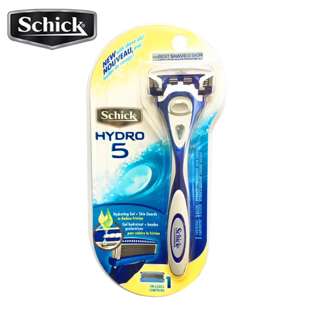 Подлинная оригинальная бритва Schick Hydro 5, лучшая бритва для бритья для мужчин и мужчин, 1 Бритва+ 1 лезвие