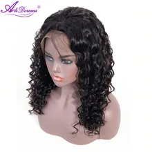 Alidoremi бразильский глубокий волнистый 13x4 парик фронта шнурка человеческие волосы парики 8-26 дюймов натуральный цвет не реми волосы
