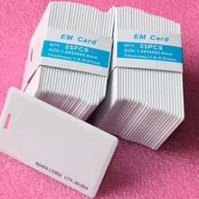 125 кГц ID карты доступа посещаемости EM4100 TK4100 ID толстая белая карта 500 шт./лот