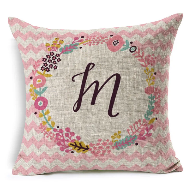 Us 3 64 20 Off Fashion Simple Lighter Color Letter Pillow Cover Fashion Design Pop Letter Linen Cushion Cover Scandinavian Sofa Car Cover Pc386 In