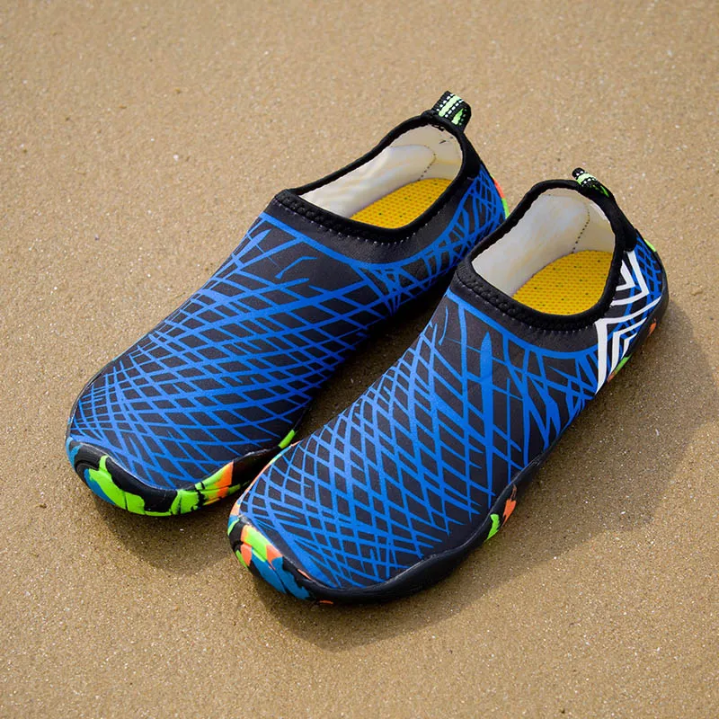 

Unisex Quick-Drying Aqua Shoes Summer Outdoor Beach Wading Shoes Slippers For Swimming On Surf Skin Sock Striped Water Shoes