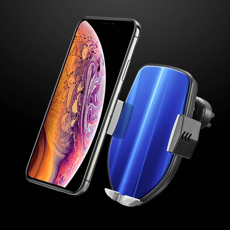 

10w Qi Wireless Car Fast Charger for IPhone Xs Max X Xr 8 plus Samsung S10 9 8 7 Automatic Clamping Charging Station Dock Holder