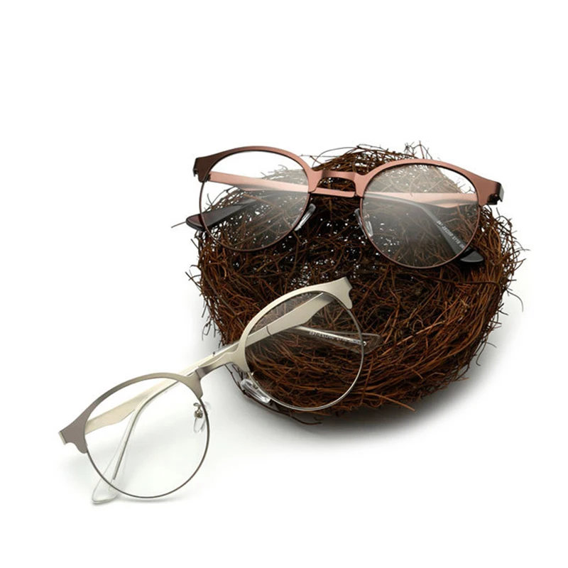 Модные оптические очки оправа для очков Для мужчин Для женщин Винтаж очки прозрачные металл-Y107