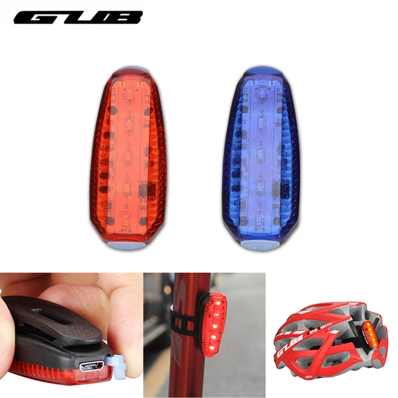 

GUB Universal Bicycle Light USB Rechargeable MTB Road Bike Taillight Cycling Seatpost Helmet Bag Safety Warning Rear LED Lamp