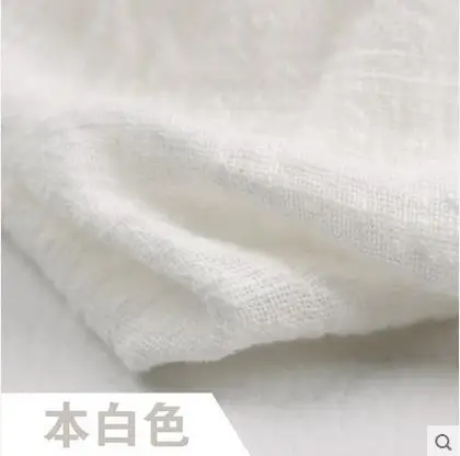 Бамбуковая хлопковая ткань, ткань в китайском стиле, плиссированная ткань, одноцветная, сделай сам, для платья, занавески, льняная летняя одежда, шарф, шаль - Цвет: Белый