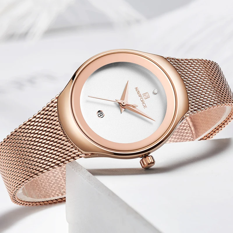 NAVIFORCE часы женские модные повседневные женские кварцевые часы водонепроницаемые наручные часы из розового золота простые женские часы Relogio Feminino