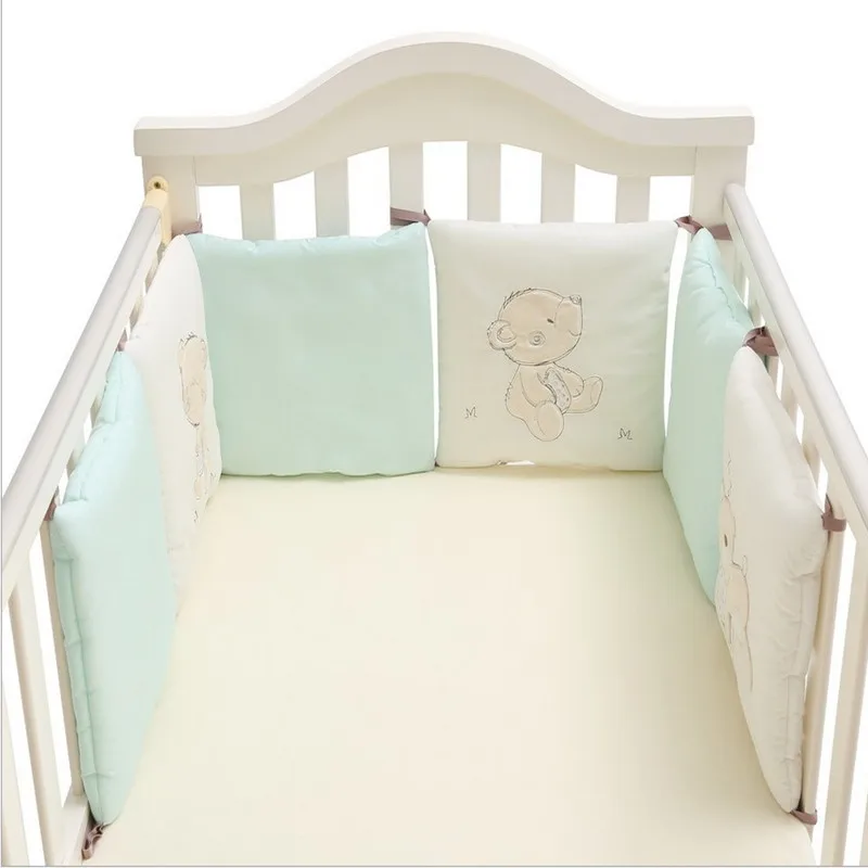 Лидер продаж, 6 шт./лот, бампер для детской кроватки, бампер для детской кроватки, защита для детской кроватки, бампер для новорожденных, Комплект постельного белья для малышей