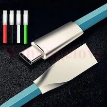 Наборы аксессуаров для телефонов 500 шт., длина 1 метр, 3D 2A цинковый сплав Быстрый Зарядное устройство Тип C Usb провод линия для Macbook OnePlus 2 ZUK Z1