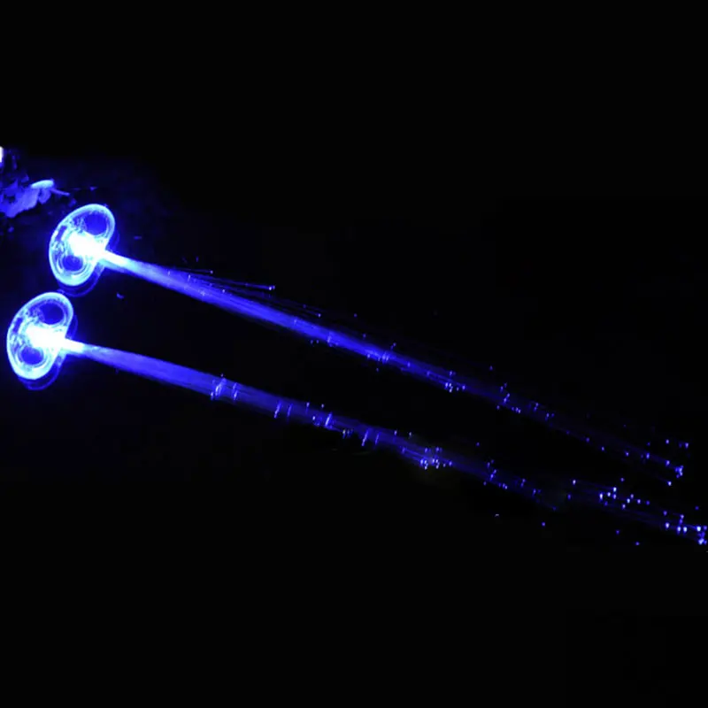 Светодиодные, мигающие, для волос блестящие вечерние косы волокно заколка зажим светильник вверх аксессуар - Цвет: Синий