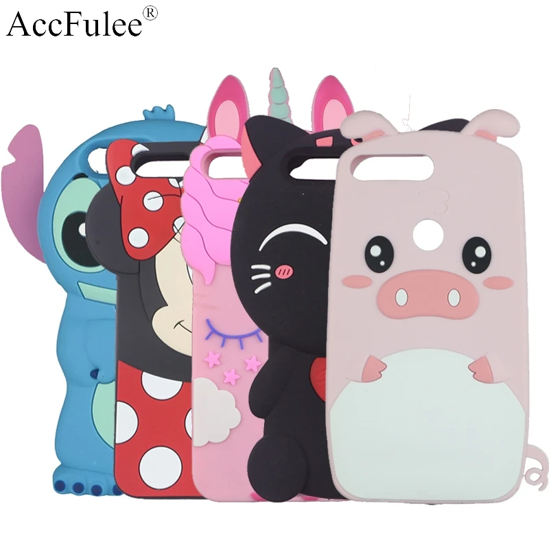 

Cute Stitch Rabbit Horse Case For Huawei Y6 Prime 2018 /Y6 2018 5.7" Soft Cat Case Cartoon Ice Cream Cover
