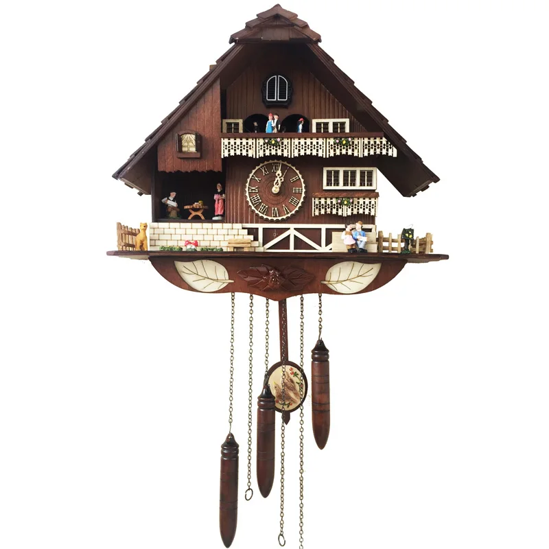

Black Forest Cuckoo Clock Wall Clock Living Room Quiet Wood Cuckoo Clock Creative Clock Large 20inch