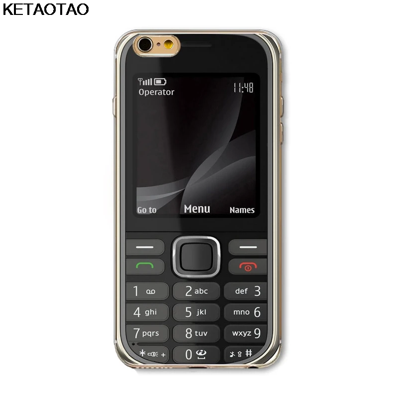 KETAOTAO камера старый телефон 3310 Забавный чехол для телефона s для iPhone 4S 5C 5S 6 6S 7 8 Plus X Чехол кристально чистый мягкий TPU чехол s - Цвет: Небесно-голубой