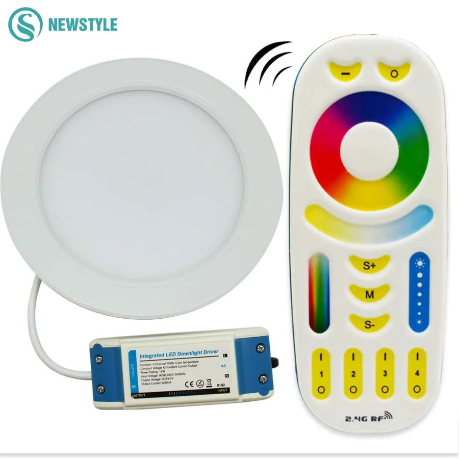 

12W 2.4G Milight Led Panel Ceiling Down light Dimmable Light Color, Color Temperature and Saturation+RGBCCT Led Controller