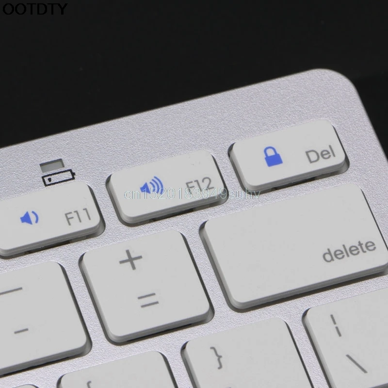 Ультра тонкая белая Беспроводная клавиатура для ПК ноутбука планшета Macbook iPad