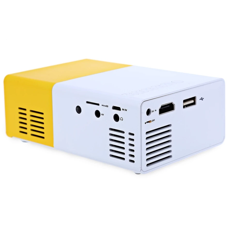 Salange YG300 Mini Projector 600 lumen 3.5mm Audio 320x240 Pixels YG ...