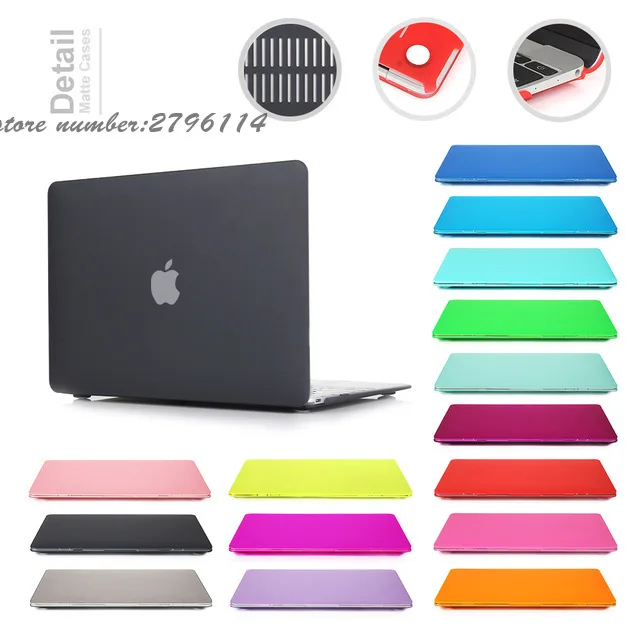 2016 Новый цветной матовый чехол для Apple Macbook Air Pro Retina 11 12 13 15 ноутбука сумка Mac book air