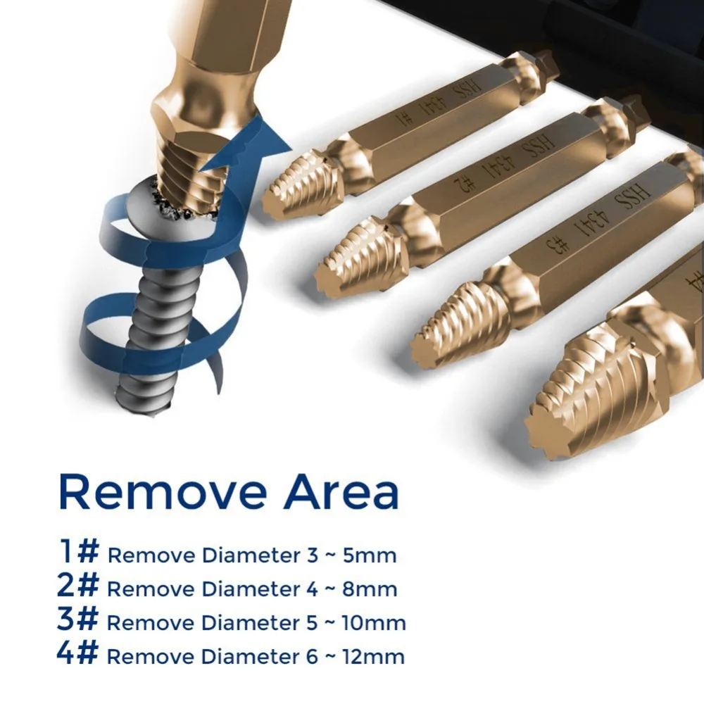 6 шт. отвертка для удаления поврежденных отверток Набор сломанных болтов отвертка для удаления винтов Deburrer