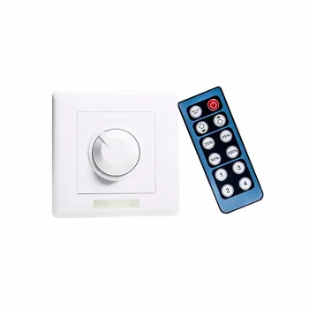 

10pcs LED Dimmer 86 Wall Switch Single Color DC12-24V 8A 12Keys IR Remote Control For 5050 3528 Single Color LED Strip Light