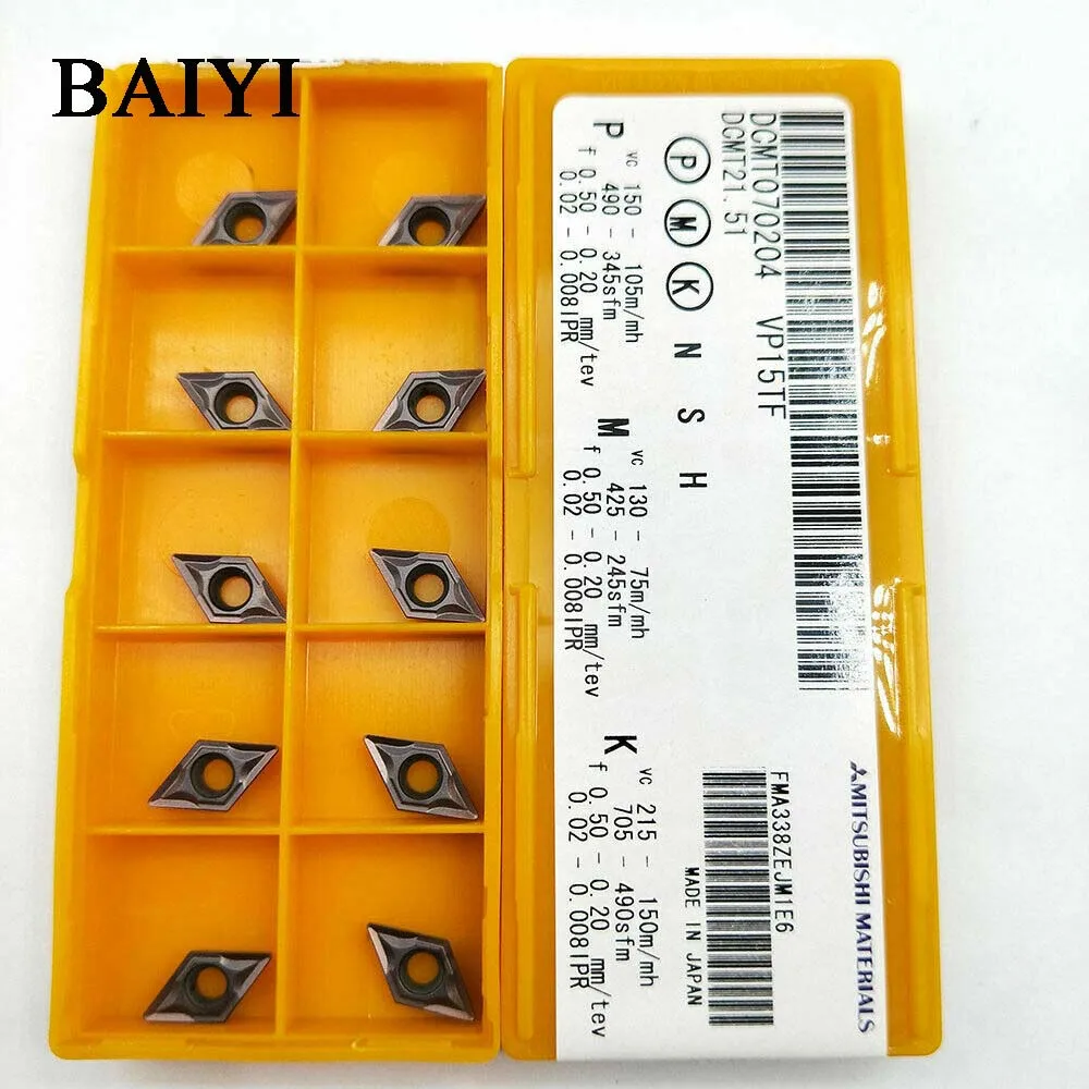 10 шт. DCMT070204 VP15TF DCMT21.51 ЧПУ Токарный Карбид вставка лезвия резак|Токарный