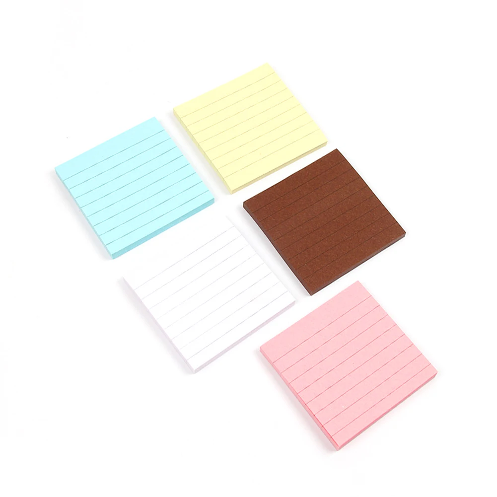

Sticky Note 5Pcs Candy Colors Self-Adhesive Page Marker Bookmark Square Memo Sticker Sticky Memo Note Colorful
