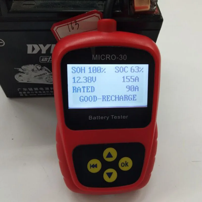 Тестер анализатора батареи LANCOL для измерения напряжения мотоцикла|battery analyzer