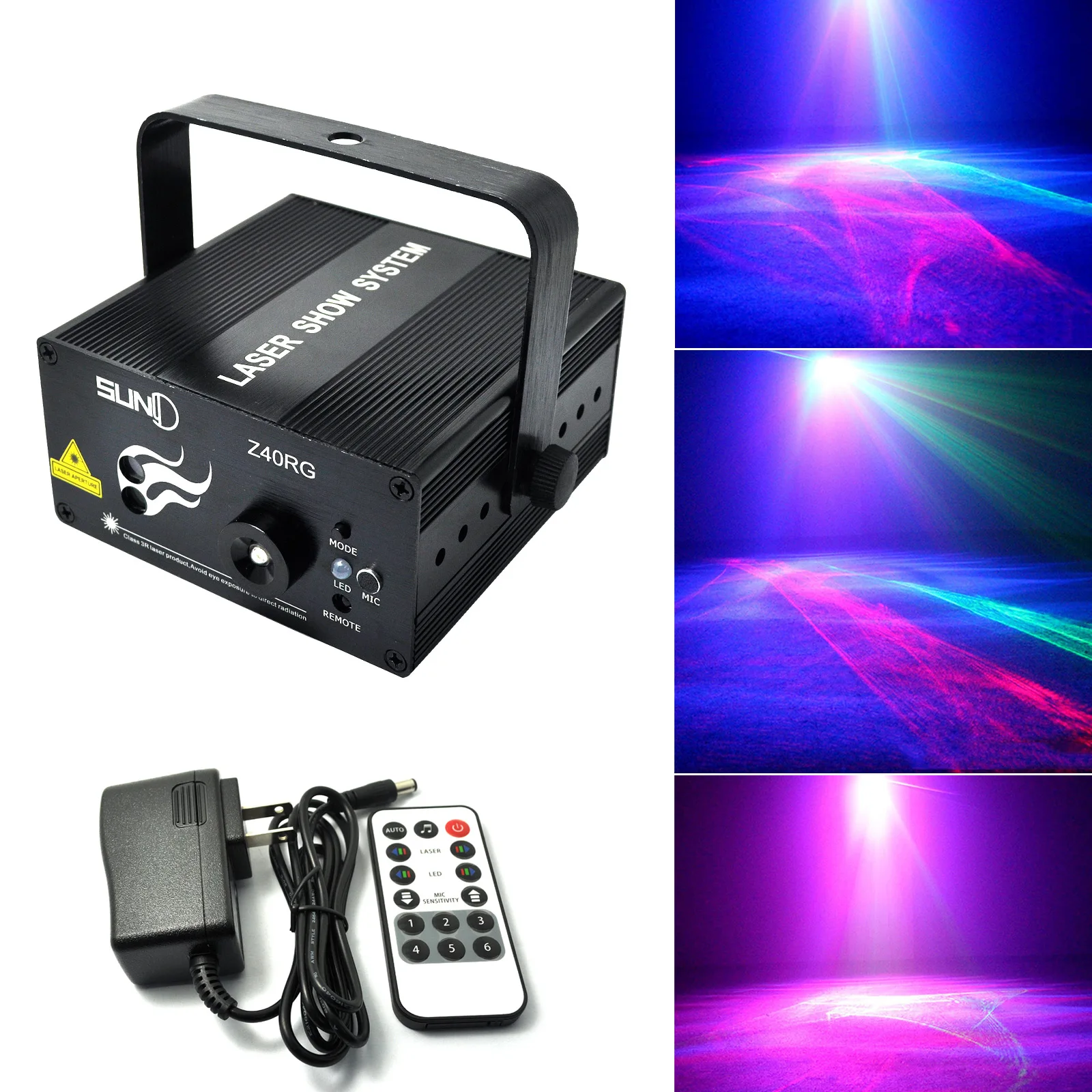 

Professional LED Laser Stage Light Projector RG Blue f Disco DJ show Xmas 3 Lens 40 Patterns --M25