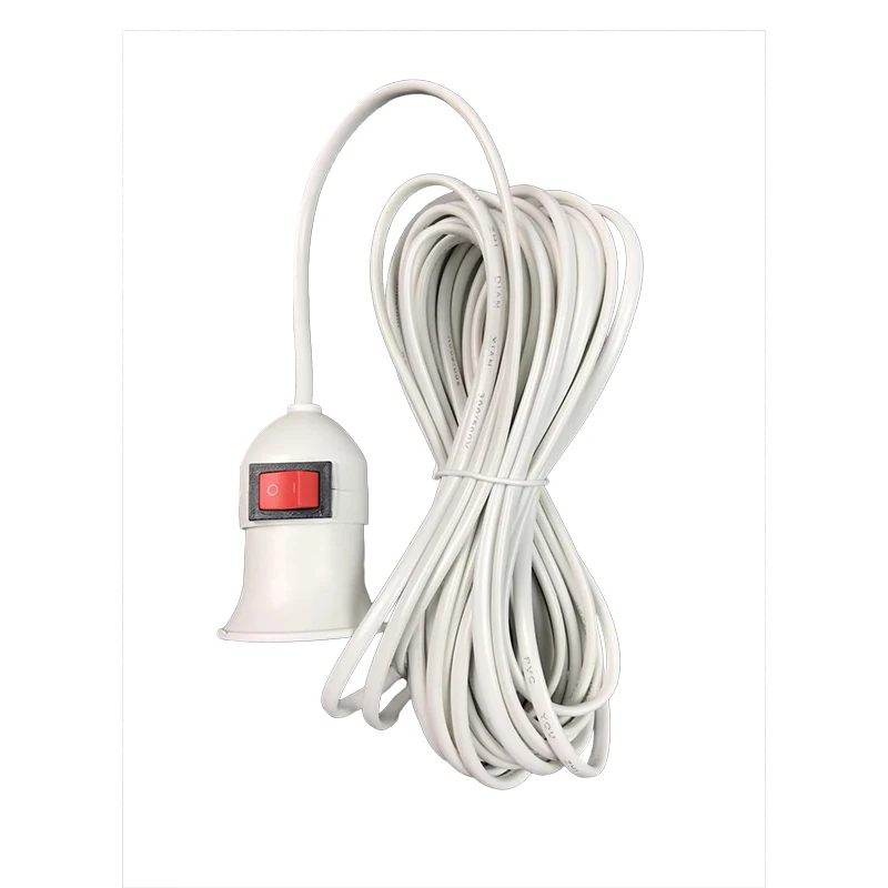 

4M power cord cable EU/US plug E27 screw socket independent button switch for LED bulb pendant lamp socket