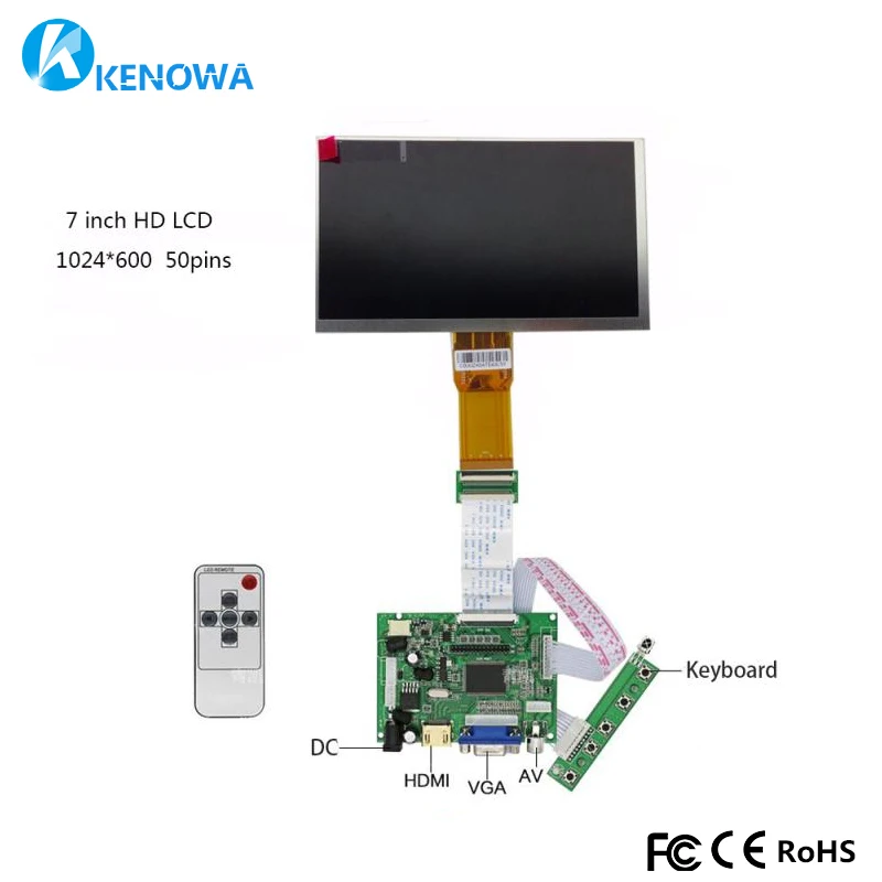 

7"LCD Display Screen 7300101462 7300101463 E231732 7300130906 YH070IF50 TFT Monitor Driver Board Controller 2AV HDMI VGA