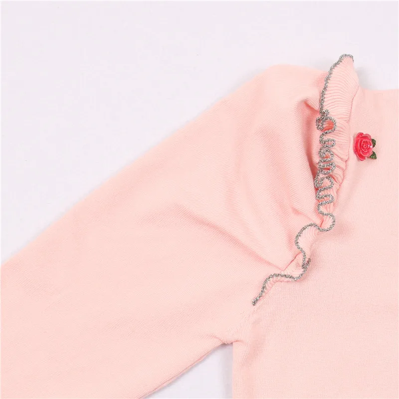 Sruilee Conception Cardigan Mignon Piste Pink Outwear Lurex Rose Printemps Haussement Femme En Mince Cardigans Tricot Boutons Douce Ruches Top rrTq4dzw
