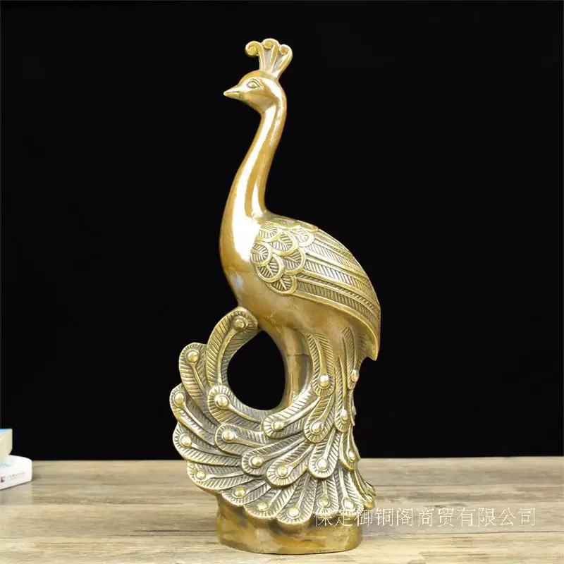 copper The peacock ornaments large height 33 cm Antique Brass peacock