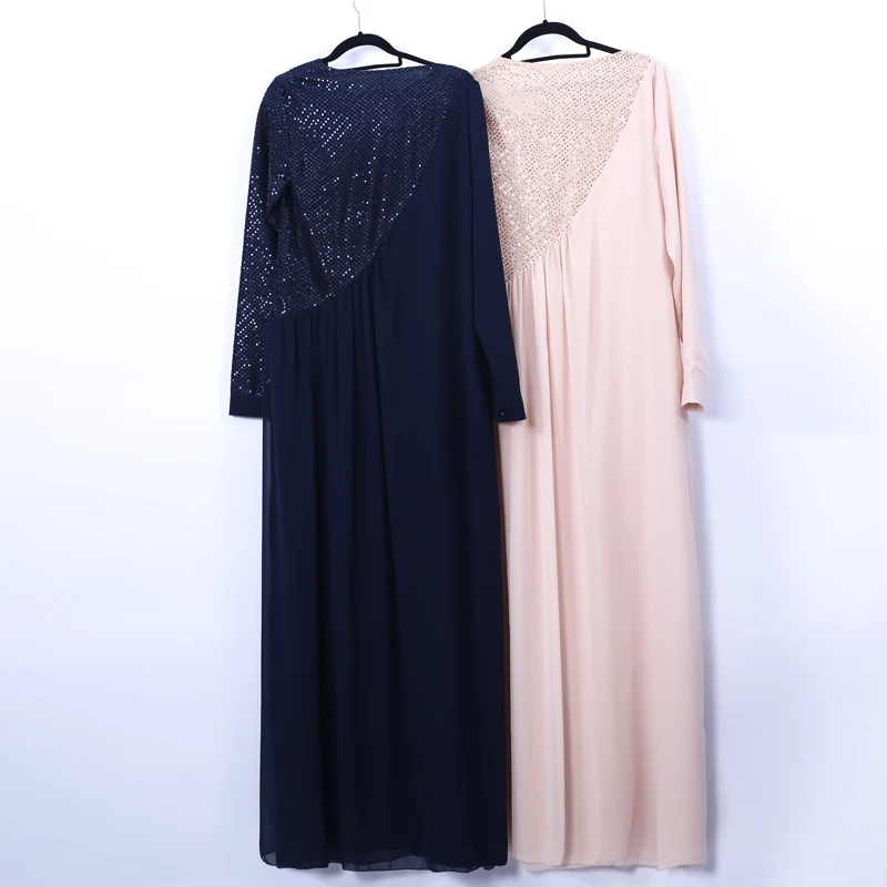 Vestidos Sequin арабский абайя Дубай длинное мусульманское Макси платье для женщин
