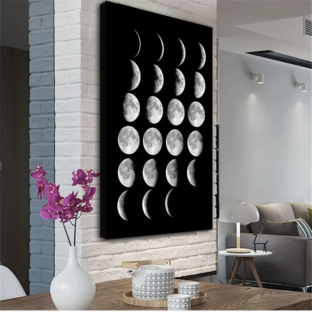 moon phases painting