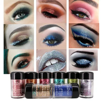 

Popfeel Glitter Eyeshadow palette shimmer women beauty eye Makeup Shiny Pigment Eye Shadow Luminous Cosmetic Make Up palette