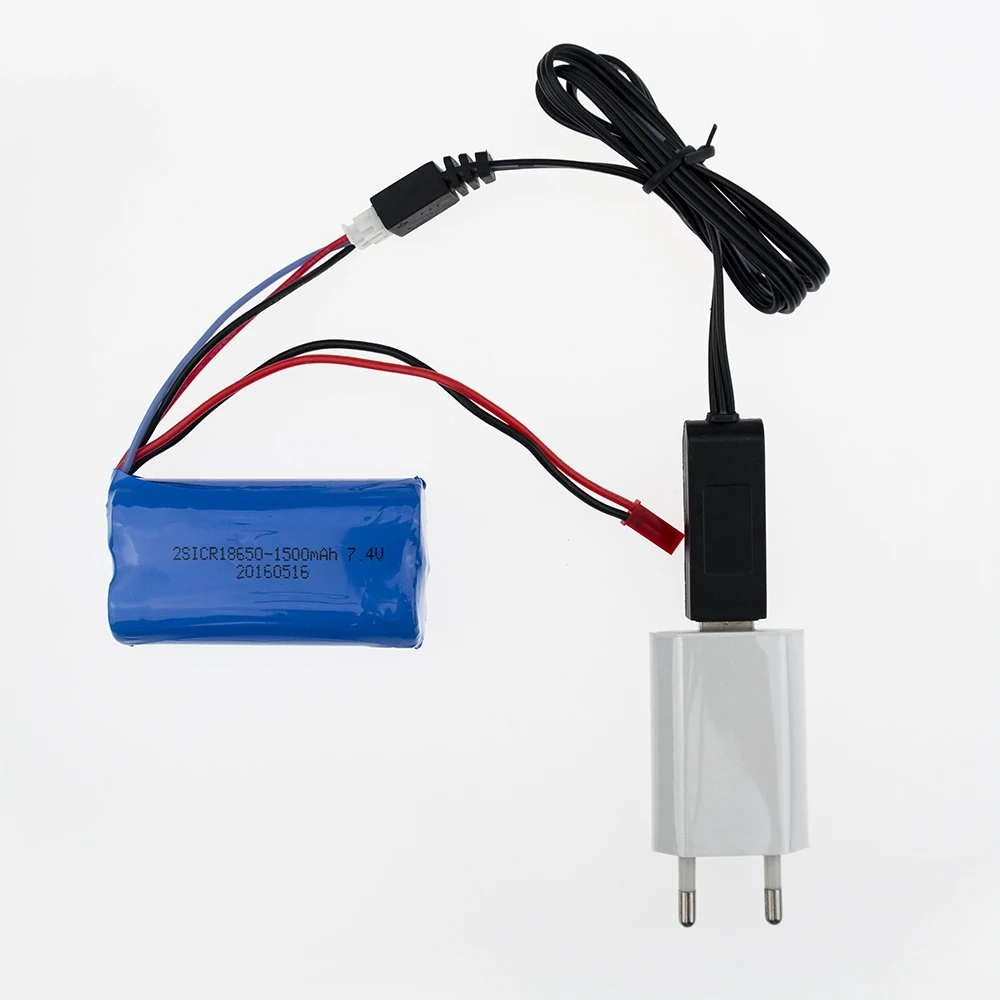 USB зарядное устройство EU plug 7,4 V 1500Mah 18650 15C литий-ионная батарея Запчасти для MJX T40 T40C F39 F49 T39 Syma 822 RC вертолет