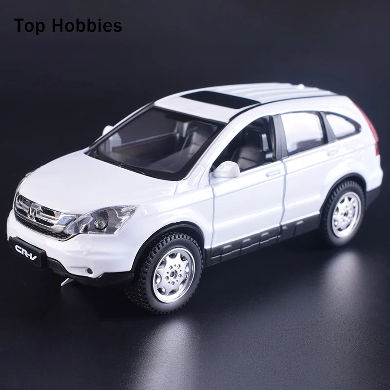 

1:32 Scale Model Car Diecast Car Model HONDA CRV White With Sound&Light Back Force Collection Car Toys Vehicle For Gift
