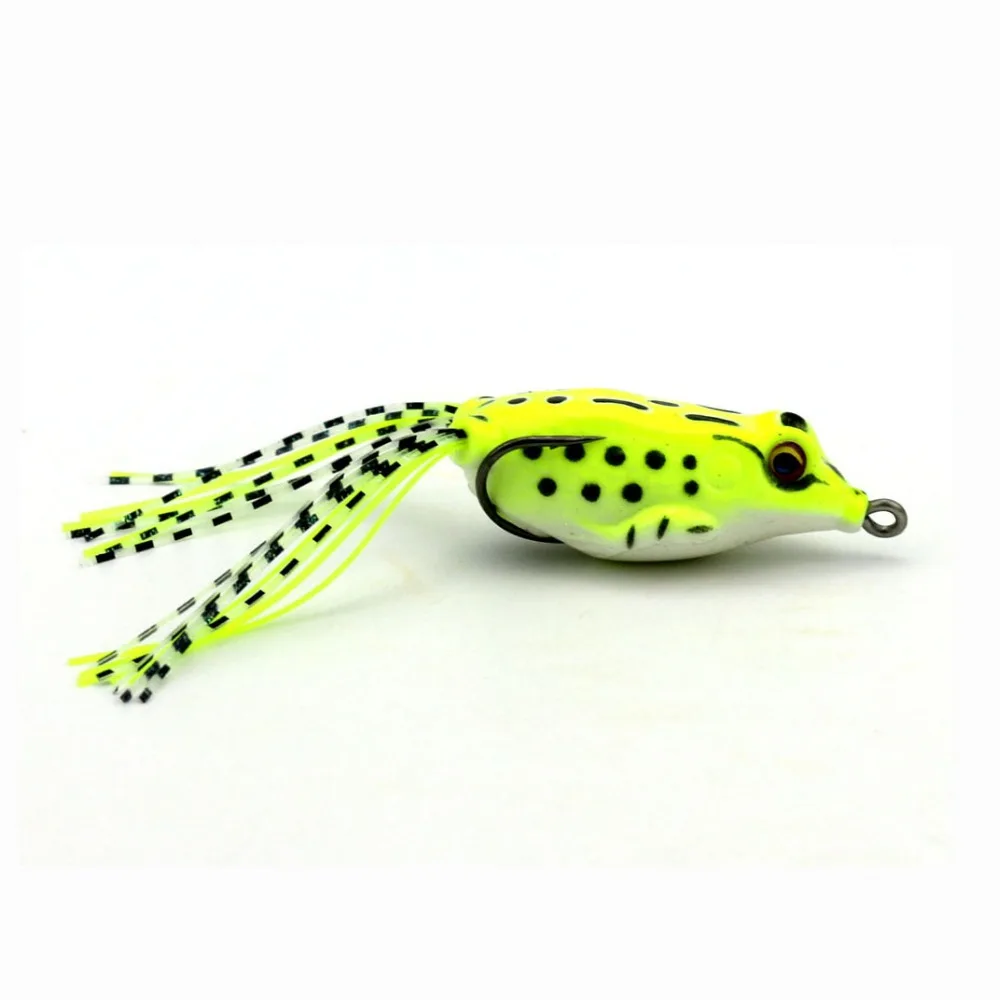 

TOPIND50pcsHigh Quality Kopper Live Target Frog Lure 55mm/8g Snakehead Lure Topwater Simulation Frog Fishing Lure Soft Bass Bait