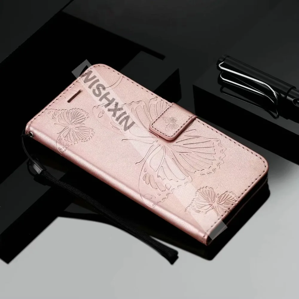 Чехол для Huawei P8 Lite 2016 чехол роскошный 3D из искусственной кожи с бабочкой Funda P8Lite ALE