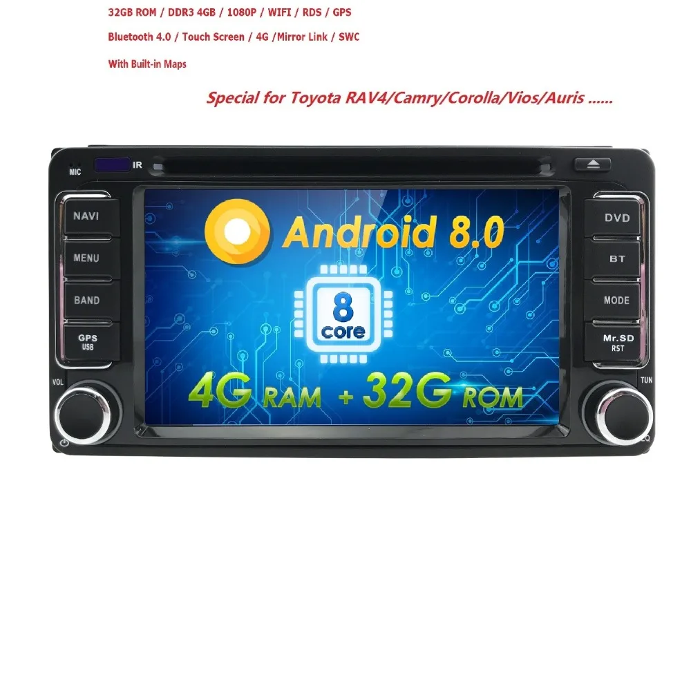 

Android8.0Car Radio Stereo DVD Player for Toyota Avalon AVanza Celica Granvia Hiace Kluger Paseo Previa Prius Sienna Solara Wish