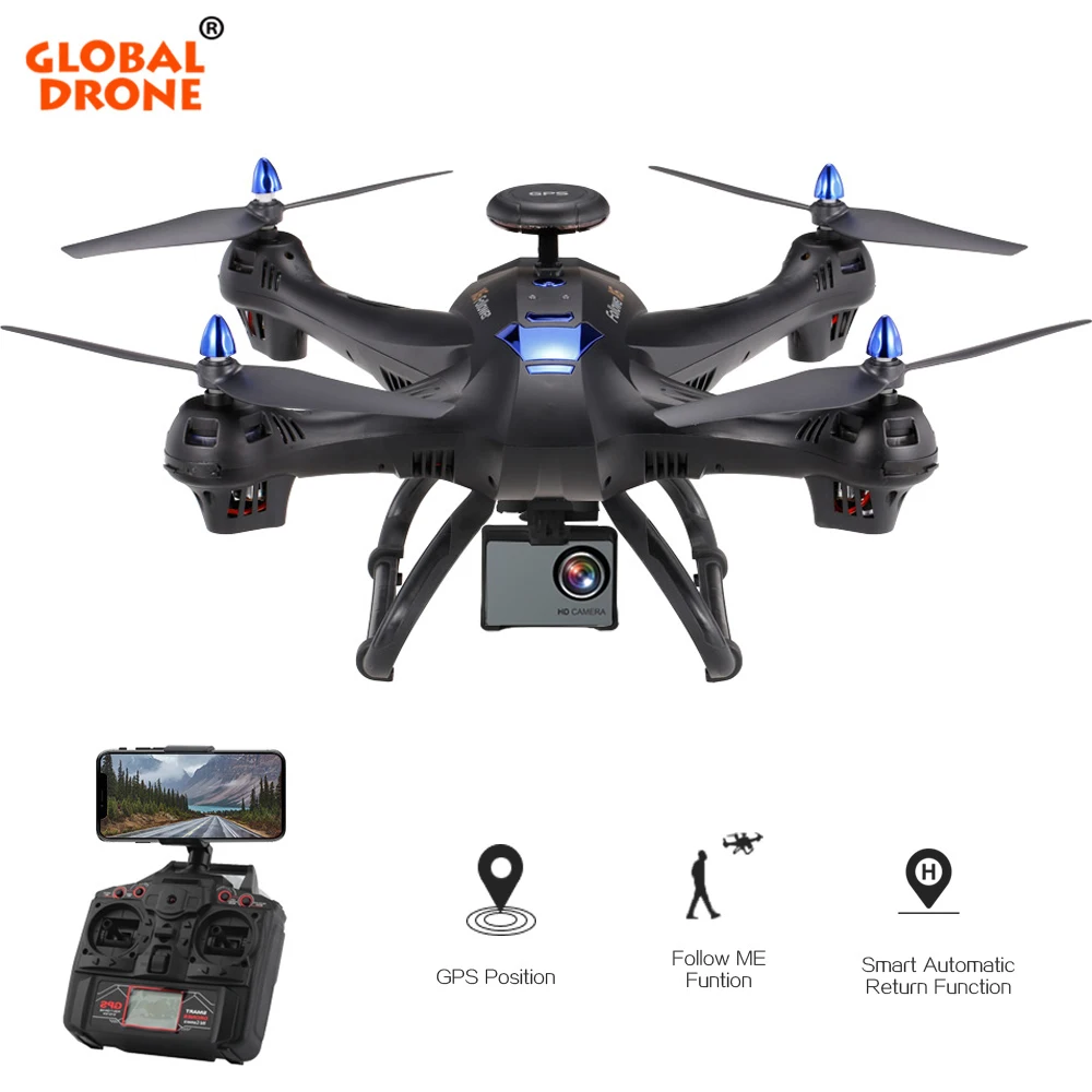 

Global Drone X183 Professional Altitude Hold Helicopter Wifi FPV RC Quadrocopter with Camera HD 1080P 4K Drones VS X8