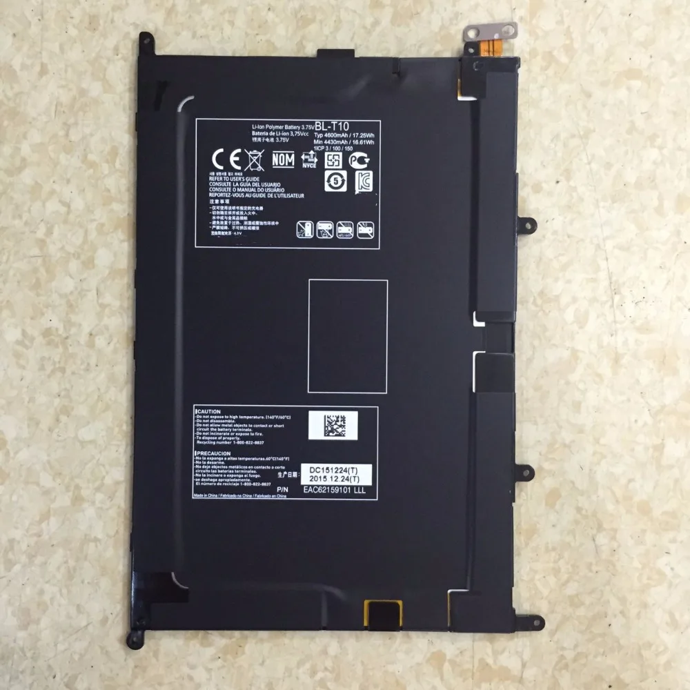 

NEW 4600mAh / 17.25Wh 3.75VDC BL-T10 / BLT10 / BL T10 Replacement Battery For LG Optimus G Pad G Tablet 8.3 inch V500 VK810 GPad