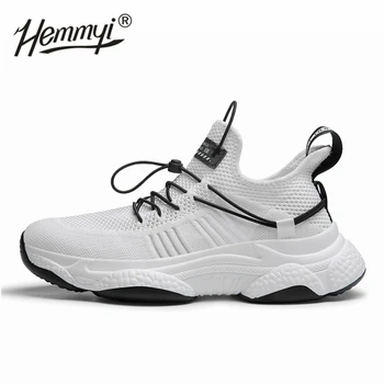 

Hemmyi 2019 Thick-soled Comfortable Men's Sneakers Breathable Platform Sport Shoes Flywire Outdoor Athletic Jogging Shoes