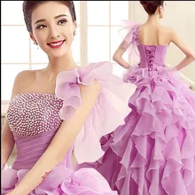 Фиолетовый Красный Кобальт Белый дебютантка платья Бальные vestidos de quinceanera TK664