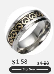 8mm Stainless Steel Couple Rings Black Polish Gold Wedding Engagement Ring Women Men Finger Ring US SIZE