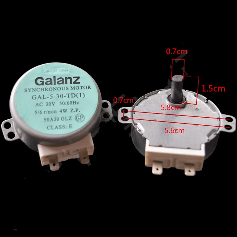 1 шт для GALANZ двигатель поворотного круга GAL-5-30-TD GAL-5-30-TD(1) схема соединений для настройки 30V 50/60Hz 5/6/мин микроволновая печь Запчасти