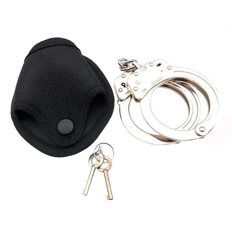 

Outdoor Hunting Bag Quick Pull Holder Cuff Tactical Handcuffs Bag Key Chain Ring Handcuff Case Pouch Military Police Waist Bag