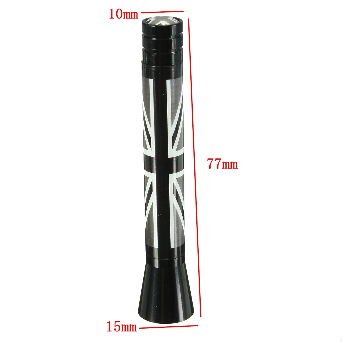 7.7cm/10.7cm Union Jack Car Roof Radio Aerial fm Antenna Antena for Mini Cooper S JCW R55 R56 R57 R60 F55 F56 - Color Name: 7.7cm