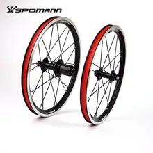 SPOMANN Ultralight Bicycle Wheels 16 Inch BMX Wheelset 11 speeds Folding Bike Wheel V Brake Bicycle Wheel Sets Bicycle Parts